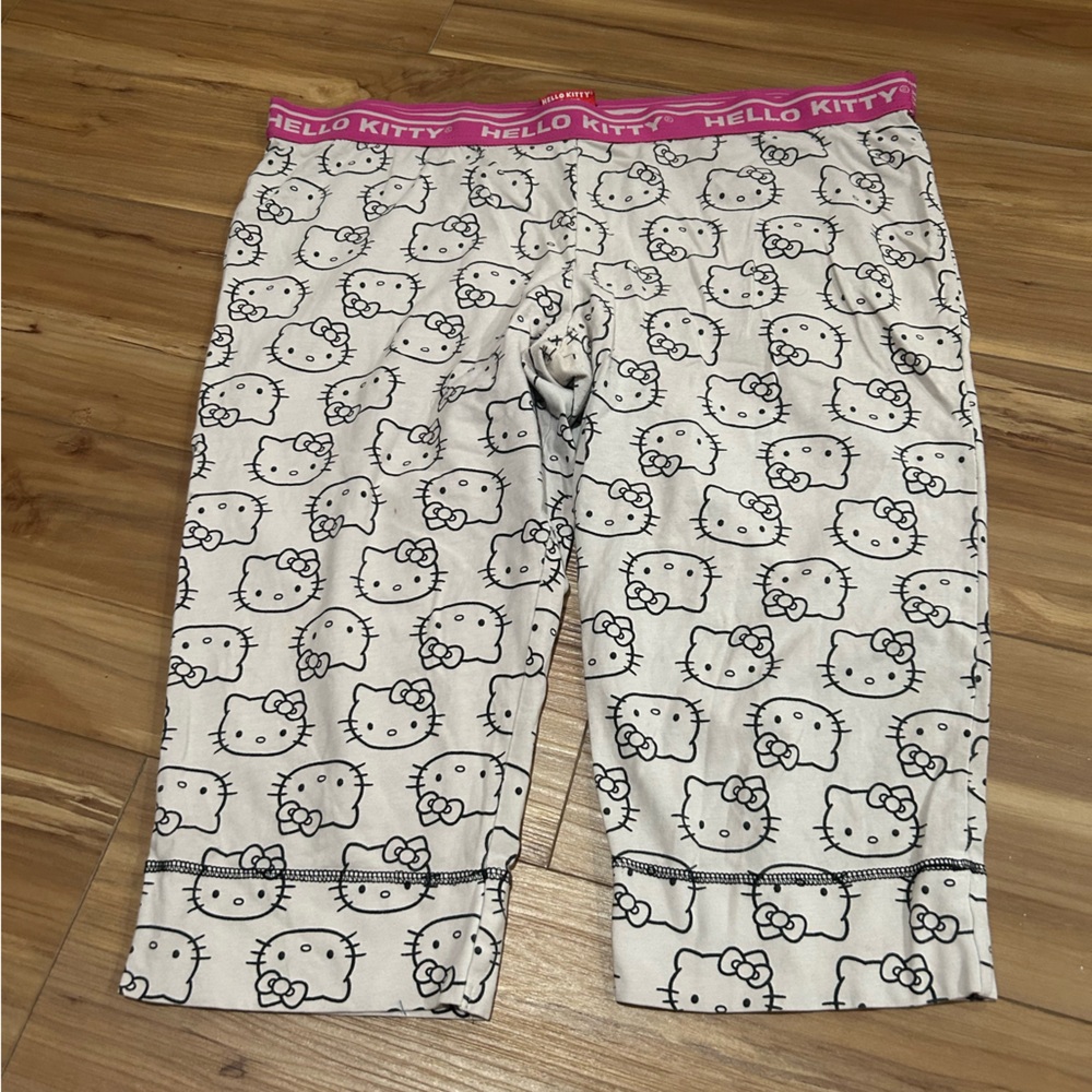 Hello Kitty White and Pink Pajama Bottoms with Playful Design Size 2X